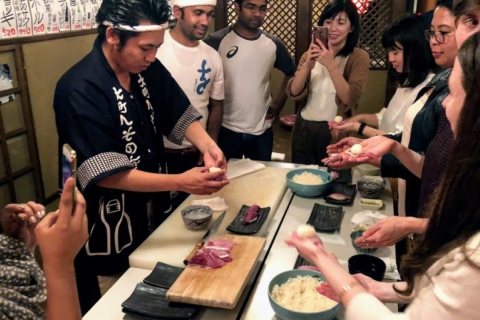 Izakaya Dinner with Tuna Show &amp; Sushi Workshop~Let&#039;s make fresh sushi!