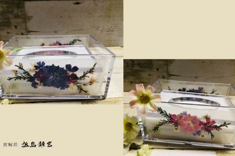 Make a Mini Tissue Box or Photo Frame with Pressed Flowers