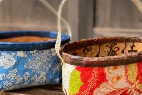Making Traditional &quot;Ikkan-bari&quot; Bamboo Baskets with Obi Cord Handles