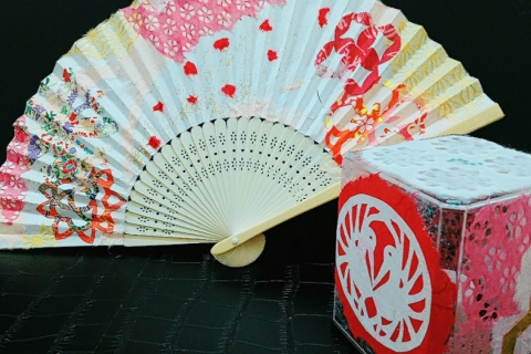 Cutting Paper Crest Designs from Sendai Tanabata Paper
