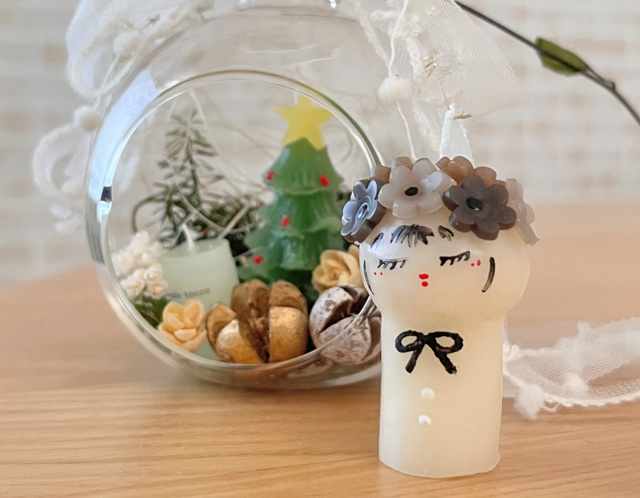 クリスマスボウルのオーナメント作り