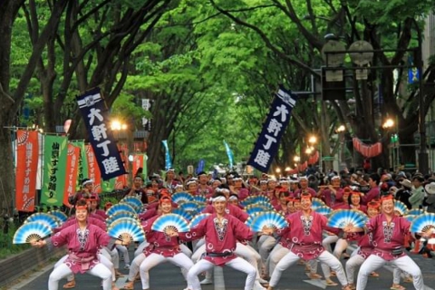 仙台のお祭り気分を味わう、すずめ踊り体験