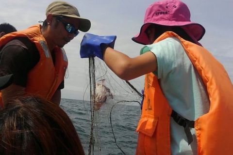 刺し網漁体験