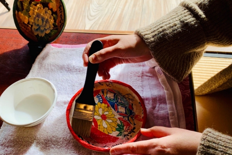 伝統工芸『一閑張り』～丸竹皿づくり