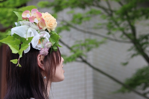 宮城の草花でヘッドドレスを作ろう